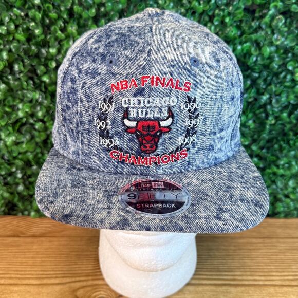 New Era 9Fifty Adult  Chicago Bulls NBA Finals Retro Acid Washed Hat Adjustable - Picture 1 of 11